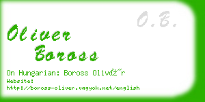oliver boross business card